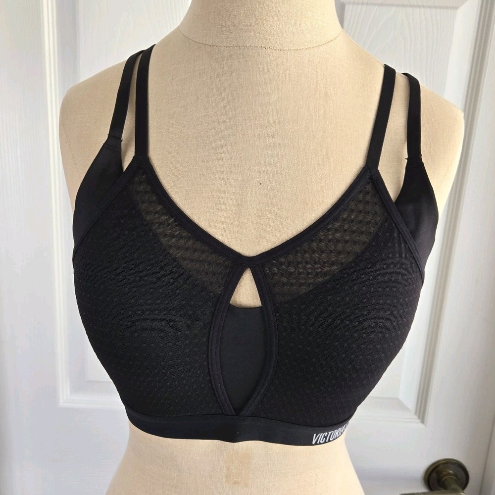 Victoria Sport by Victoria's Secret Sports Bra Crisscross Strap Black Size 32B